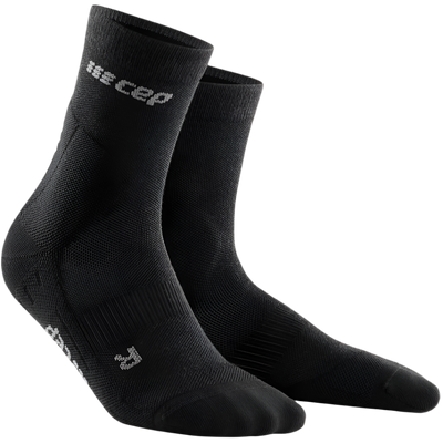 Cold Weather Mid-Cut Socks, Men, Black - Side View