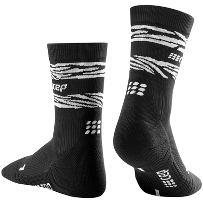 Animal Mid-Cut Socks, Men, Black/White - Back Alternate View