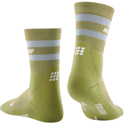 CEP Hiking 80's Socks, Mid Cut, Women, Olive/Grey, Back Alternate View