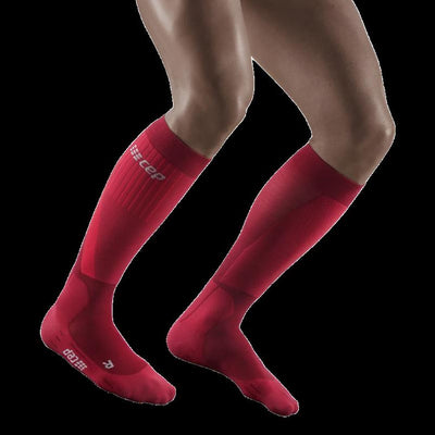 Ski Touring Socks, Men, Red - Front View Model