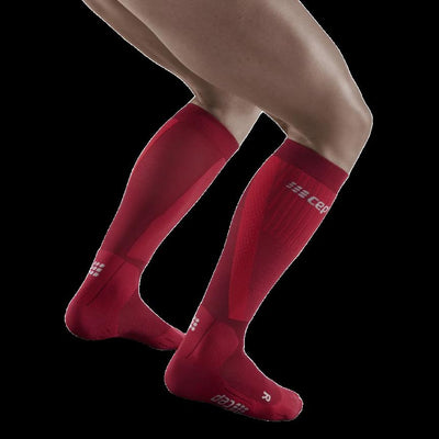 Ski Touring Socks, Men, Red - Back View Model