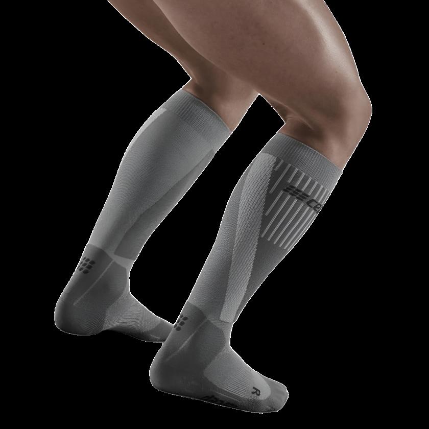 Ski Touring Socks, Men, Grey - Back View Model