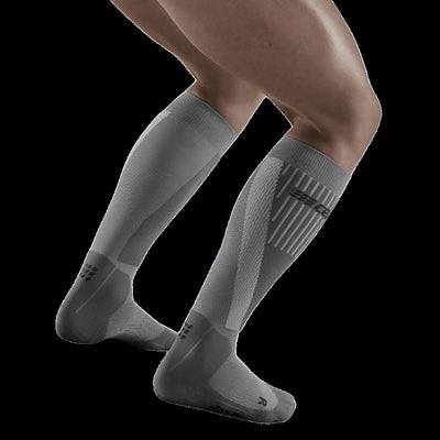 Ski Touring Socks, Men, Grey - Back View Model