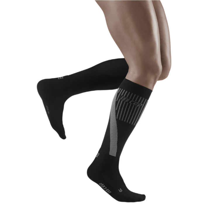Cold Weather Socks, Men, Black - Front View Model