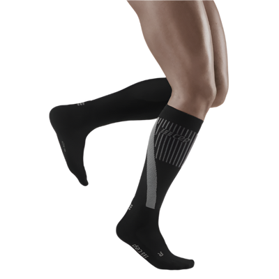 Cold Weather Socks, Men, Black - Front View Model
