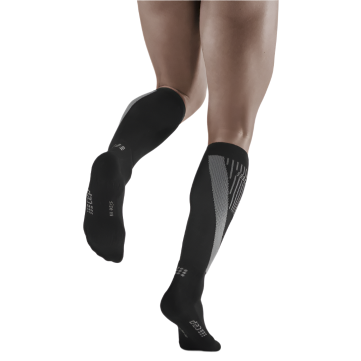 Cold Weather Socks, Men, Black - Back View Model