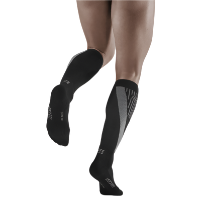 Cold Weather Socks, Men, Black - Back View Model