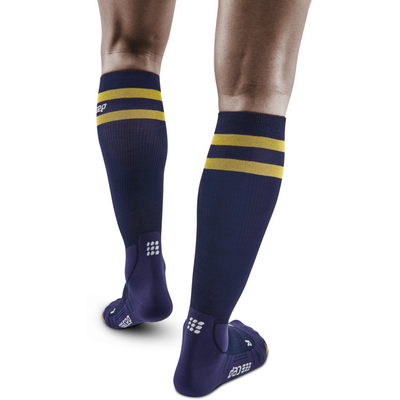 CEP Hiking 80's Socks, Tall, Men, Peacoat/Gold, Back Alternate View