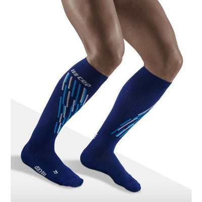 Ski Thermo Socks, Men, Blue/Azure - Front View Model