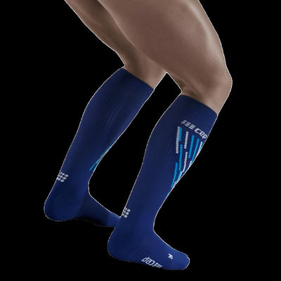 Ski Thermo Socks, Men, Blue/Azure - Back View Model