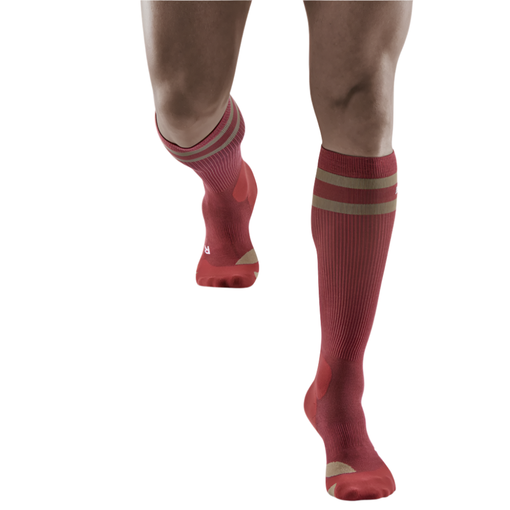 CEP Hiking 80's Socks, Tall, Men, Berry/Sand