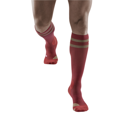 CEP Hiking 80's Socks, Tall, Men, Berry/Sand