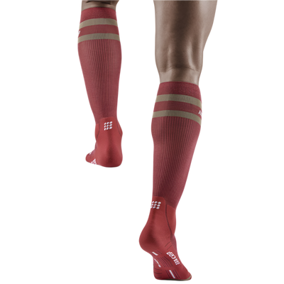 CEP Hiking 80's Socks, Tall, Men, Berry/Sand, Back Alternate View