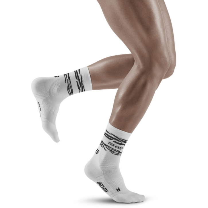 Animal Mid-Cut Socks, Men, Dark Blue/Black - Front View Model