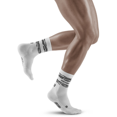Animal Mid-Cut Socks, Men, Dark Blue/Black - Front View Model