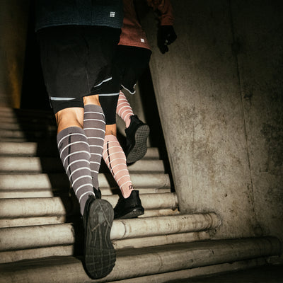 Reflective Tall Compression Socks, Women, Grey/Silver, Lifestyle 2
