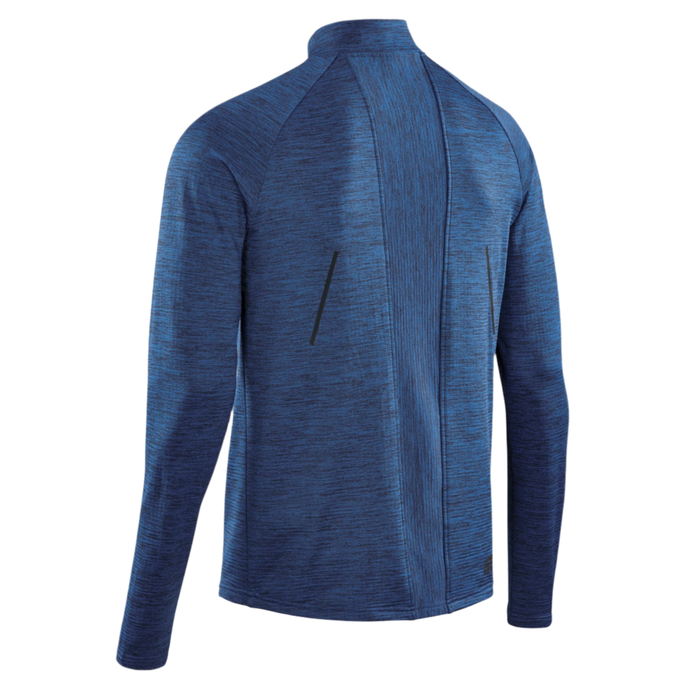 Winter Run Quarter Zip Pullover, Men, Dark Blue Melange, Back View
