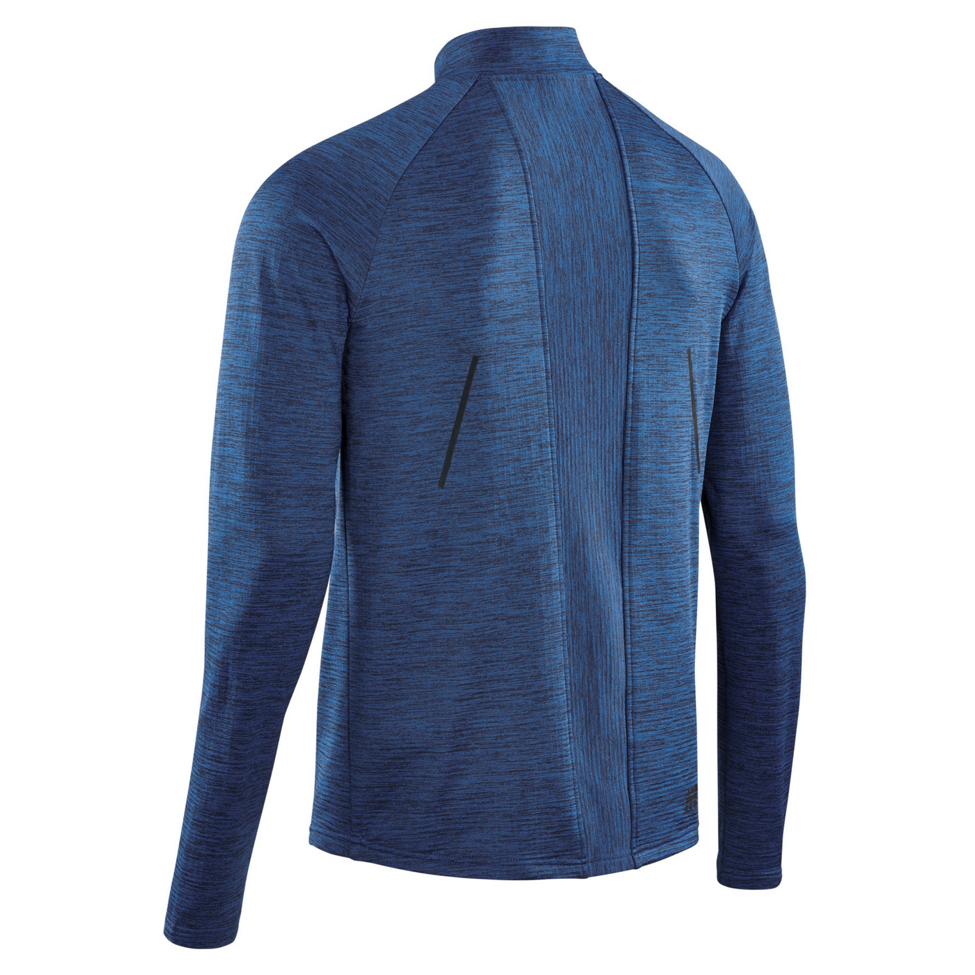 Winter Run Quarter Zip Pullover, Men, Dark Blue Melange, Back View