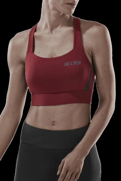 Sports Bra, Cardio Cherry, Front View Model