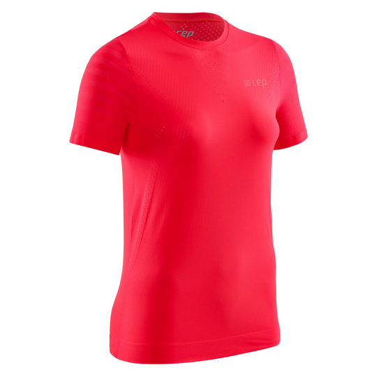 Camisa ultraligera de manga corta, mujer, rosa, vista frontal