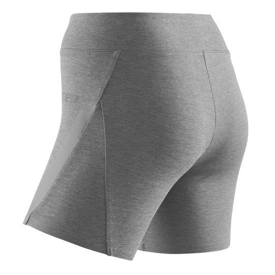 Training Active Shorts, Women, Grey Melange, Back View