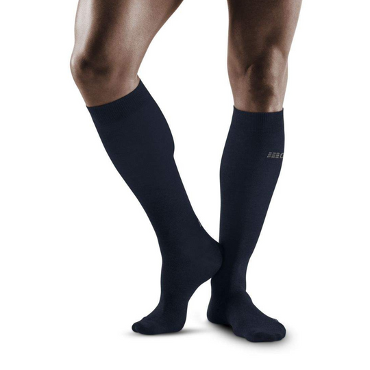 Allday Merino Tall Compression Socks, Men, Dark Blue