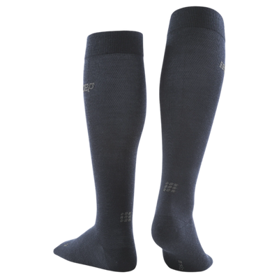 Allday Merino Tall Compression Socks, Men, Dark Blue, Back View