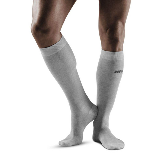 Allday Merino Tall Compression Socks, Men, Light Grey