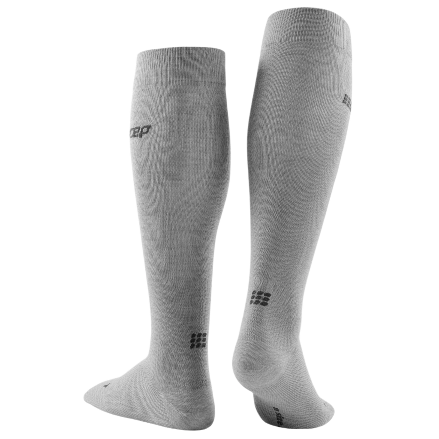 Allday Merino Tall Compression Socks, Men, Light Grey, Back View