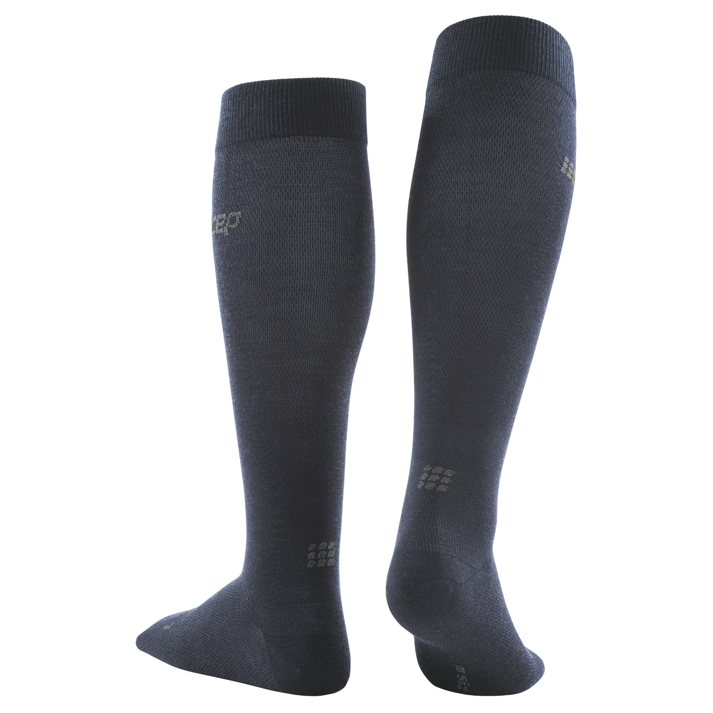 Allday Merino Tall Compression Socks, Women, Dark Blue, Back View