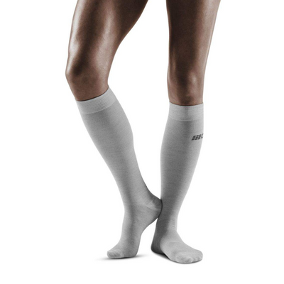 Allday Merino Tall Compression Socks, Women, Light Grey