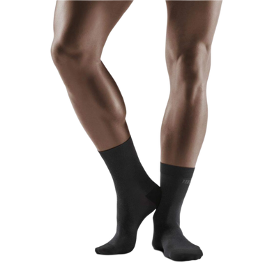 Allday Mid Cut Compression Socks, Men, Black