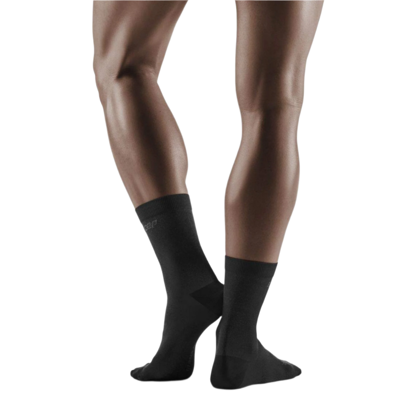 Allday Mid Cut Compression Socks, Men, Black, Back-View Model