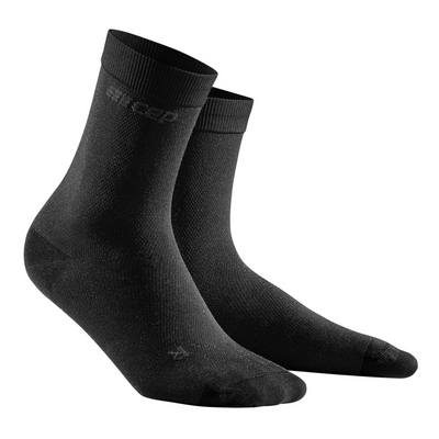 Allday Mid Cut Compression Socks, Men, Black, Side View