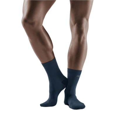 Allday Mid Cut Compression Socks, Men, Dark Blue