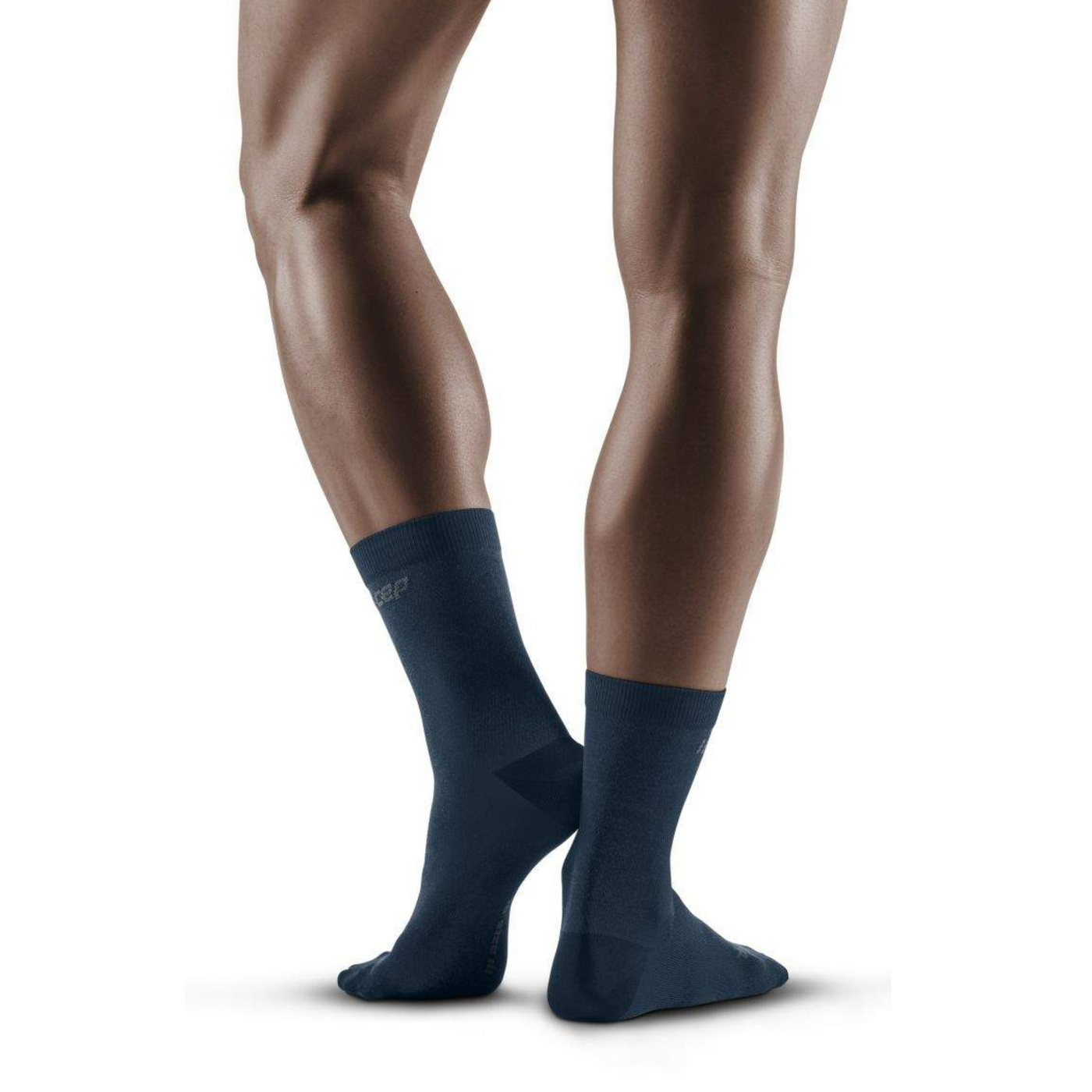 Allday Mid Cut Compression Socks, Men, Dark Blue, Back-View Model