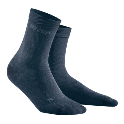 Allday Mid Cut Compression Socks, Men, Dark Blue, Side View