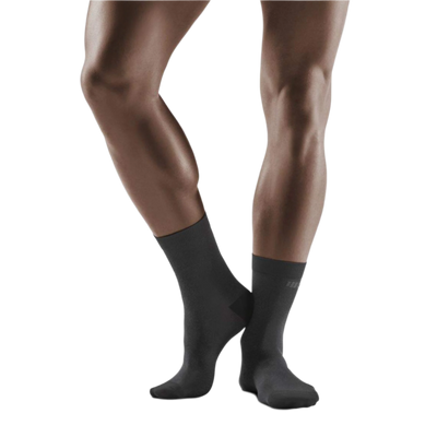 Allday Mid Cut Compression Socks, Men, Dark Grey