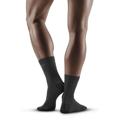 Allday Mid Cut Compression Socks, Men, Dark Grey, Back-View Model