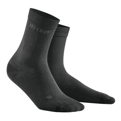 Allday Mid Cut Compression Socks, Women, Dark Grey, Side View