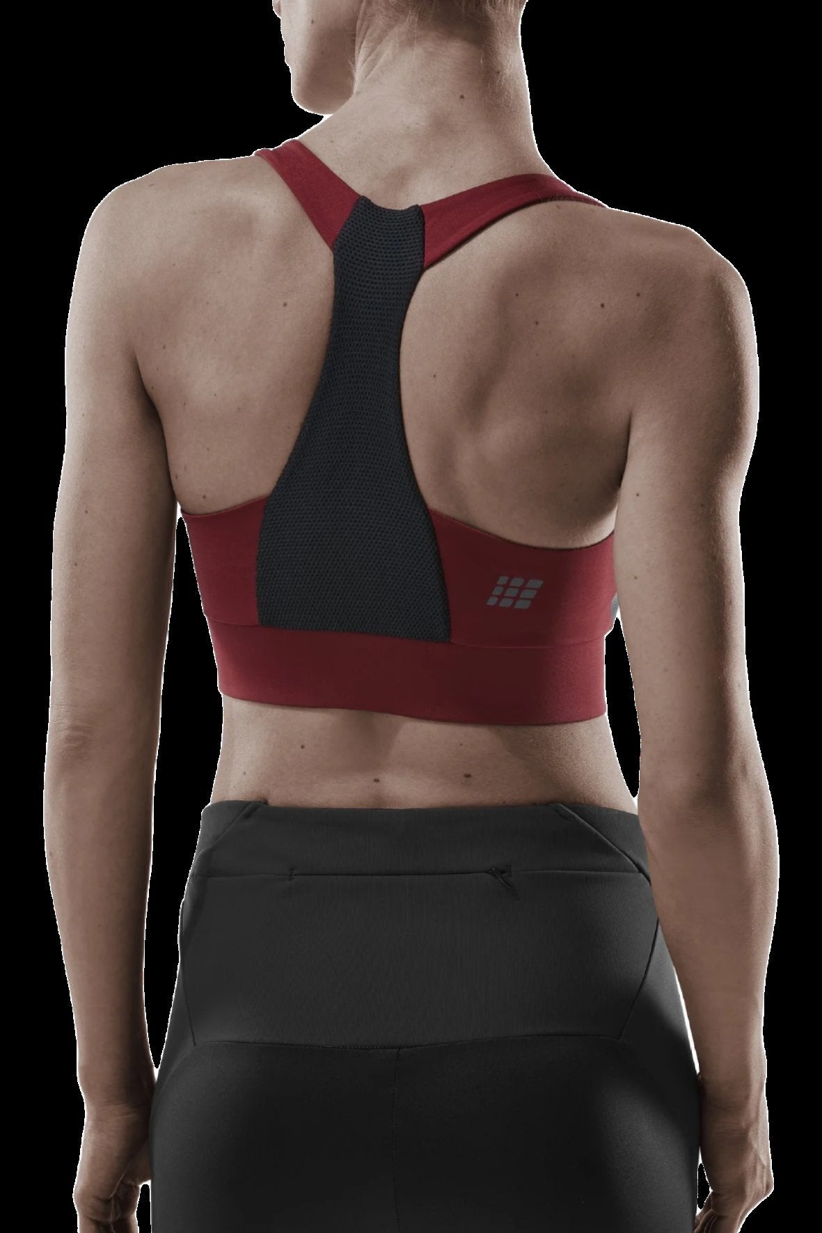 Sports Bra, Cardio Cherry, Back Alternate View Model