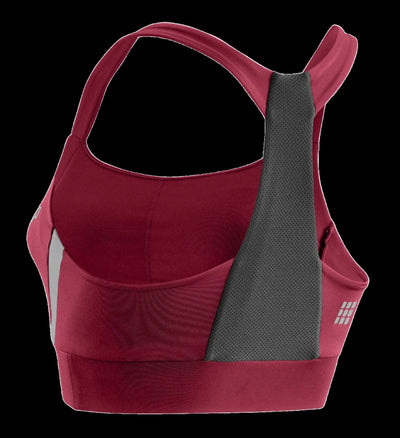 Sports Bra, Cardio Cherry, Back View