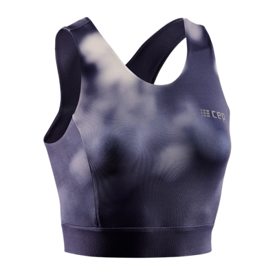 Bloom Crop Top, Women, Blue Bloom, Front View
