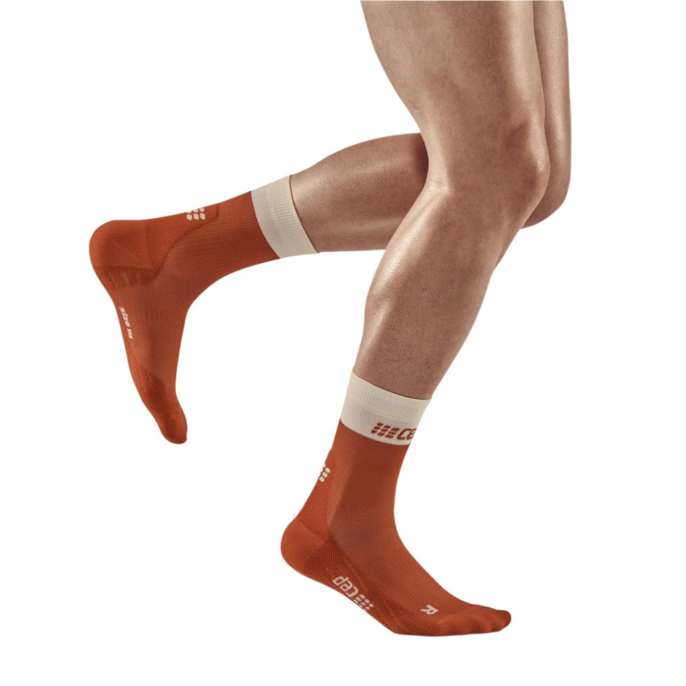 Bloom Mid Cut Compression Socks, Men, Ginger/White