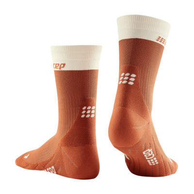 Bloom Mid Cut Compression Socks, Men, Ginger/White, Back View