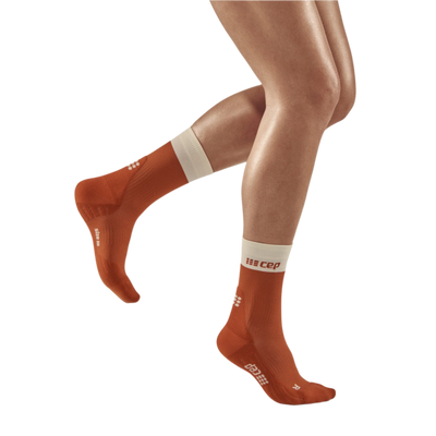 Bloom Mid Cut Compression Socks, Women, Ginger/White