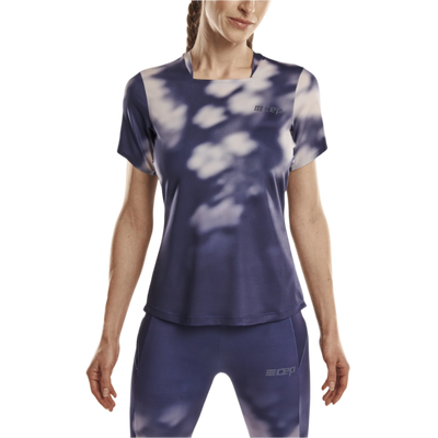 Bloom Short Sleeve Shirt, Women, Blue Bloom
