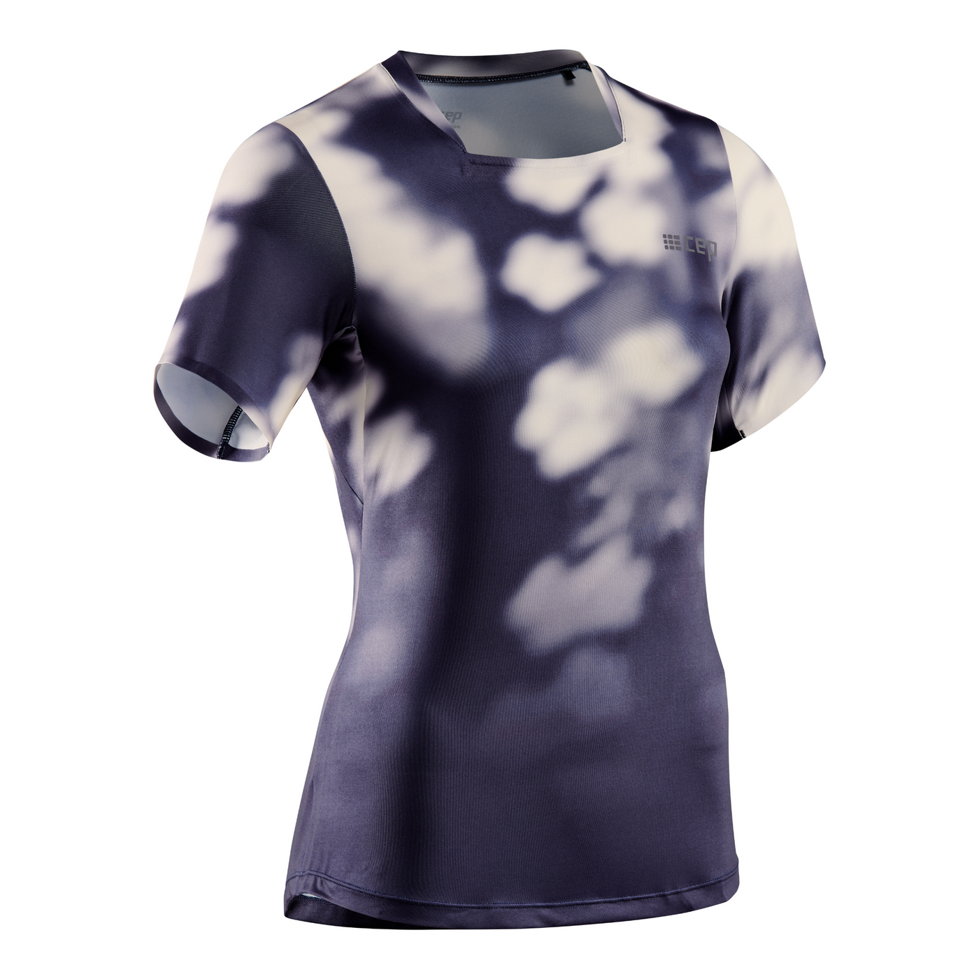 Bloom Short Sleeve Shirt, Women, Blue Bloom, Front View