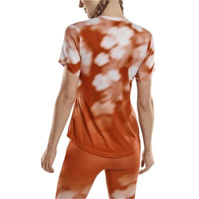 Bloom Short Sleeve Shirt, Women, Ginger Bloom, Back-View Model