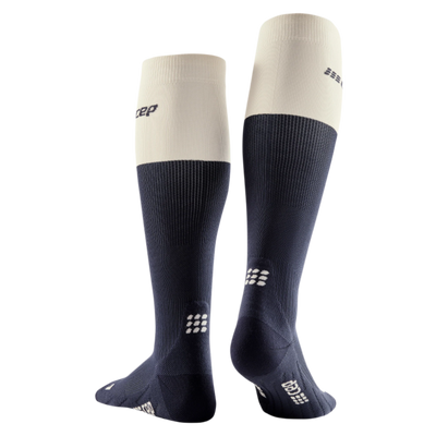 Bloom Tall Compression Socks, Women, Blue/White, Back View